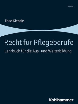 cover image of Recht für Pflegeberufe